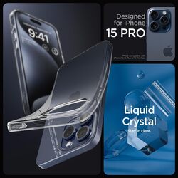 Spigen Liquid Crystal for iPhone 15 Pro case cover - Crystal Clear